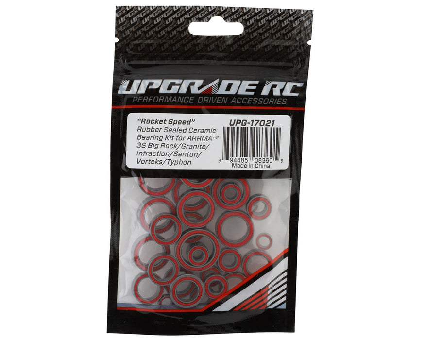 UpGrade RC 17021 "Rocket Speed" Rubber Sealed Ceramic Bearing Kit for Arrma® 3S