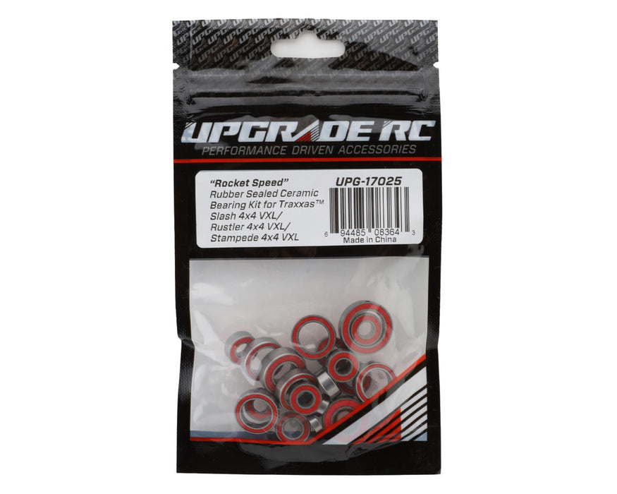 UpGrade RC 17025 "Rocket Speed" Rubber Sealed Ceramic Bearing Kit for Traxxas® 4x4 VXL