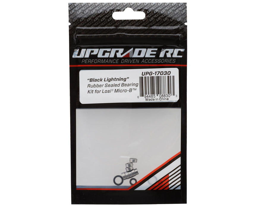 UpGrade RC 17030 "Black Lightning" Rubber Sealed Bearing Kit for Losi® Micro-B™ & Micro-T™