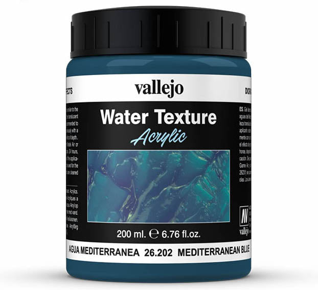 Vallejo 26.202 Mediterranean Blue Water Diorama Effect 200ml Bottle
