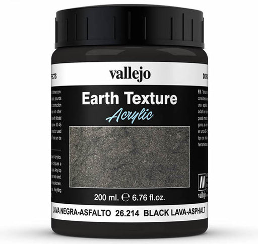 Vallejo 26.214 Black Lava Earth Texture Diorama Effect 200ml Bottle