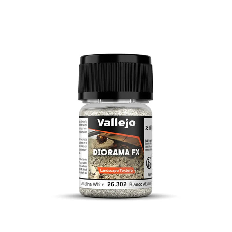 Vallejo 26.302 Diorama FX Alkaline White 1-2mm Landscape Texture 35ml Bottle