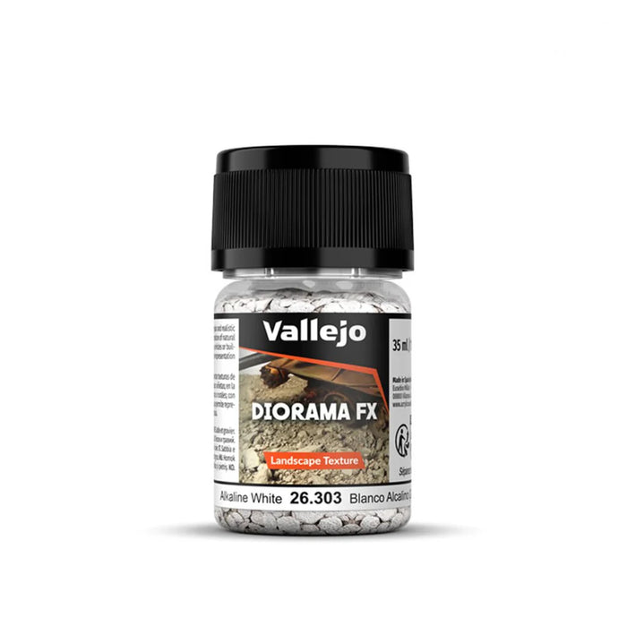 Vallejo 26.303 Diorama FX Alkaline White 2-5mm Landscape Texture 35ml Bottle
