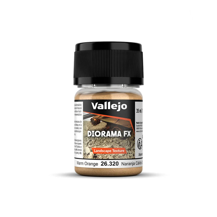 Vallejo 26.320 Diorama FX Warm Orange 0.1-1mm Landscape Texture 35ml Bottle