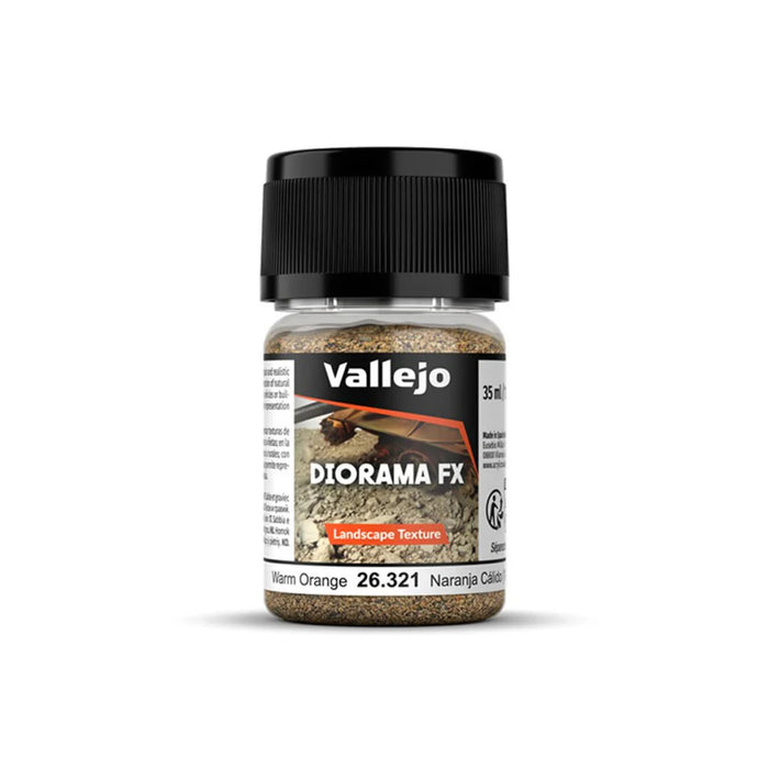 Vallejo 26.321 Diorama FX Warm Orange 1-2mm Landscape Texture 35ml Bottle