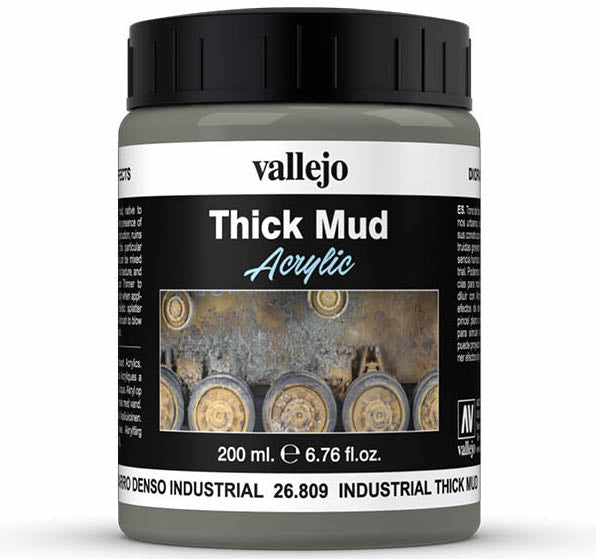 Vallejo 26.809 Industrial Thick Mud Weathering Diorama Effect 200ml Bottle