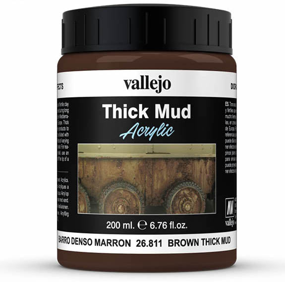 Vallejo 26.811 Brown Thick Mud Weathering Diorama Effect 200ml Bottle