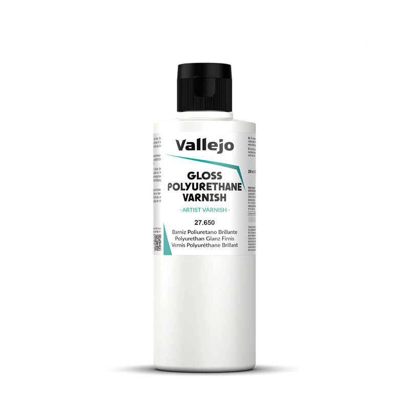 Vallejo 27.650 Polyurethane Gloss Varnish 200ml Bottle