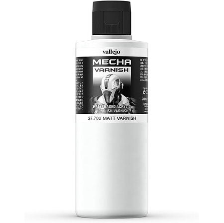 Vallejo 27.702 Mecha Color Matt Varnish 200ml Bottle