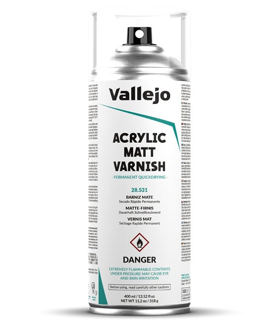 Vallejo 28.531 Matt Varnish Spray 400ml Spray