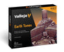 Vallejo 70.141 Model Color Acrylic 16 Color Paint Set - Earth Tones