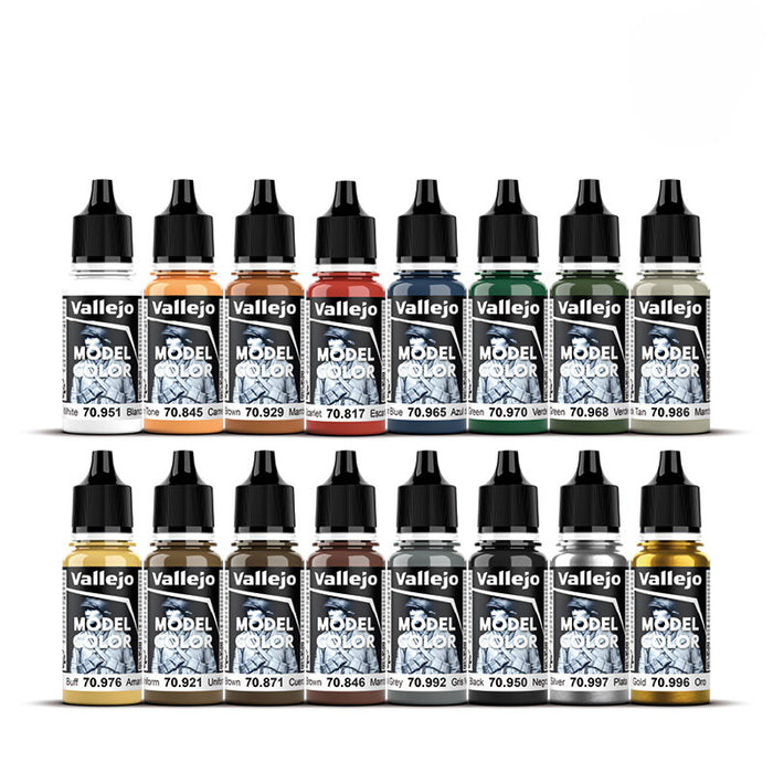 Vallejo 70.259 Model Color American Revolution 16 Color Acrylic Paint Set