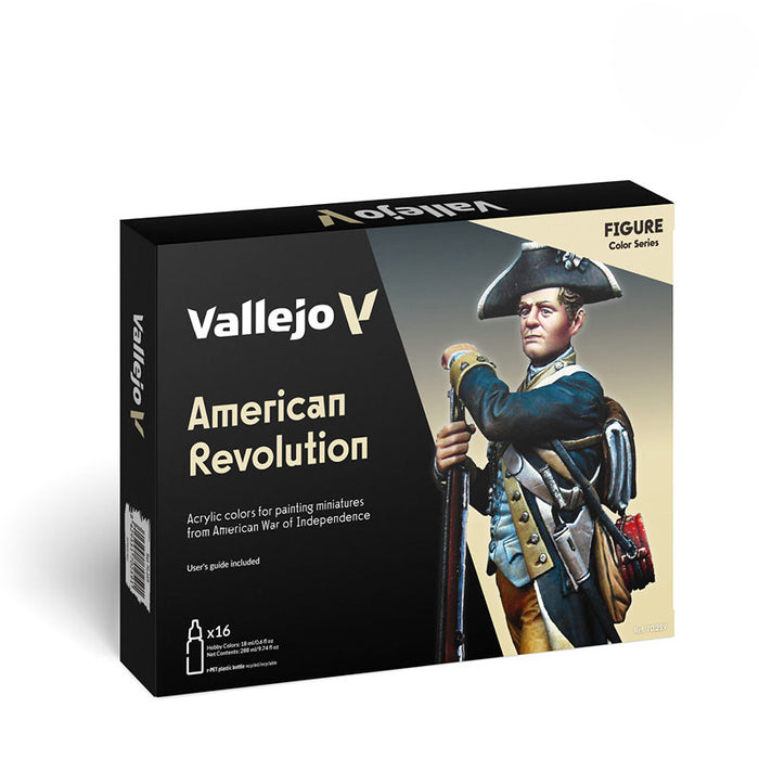Vallejo 70.259 Model Color American Revolution 16 Color Acrylic Paint Set