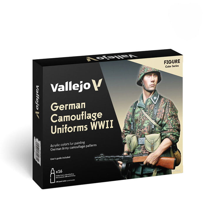 Vallejo 70.261 Model Color German Camouflage Uniforms WWII 16 Color Acrylic Paint Set