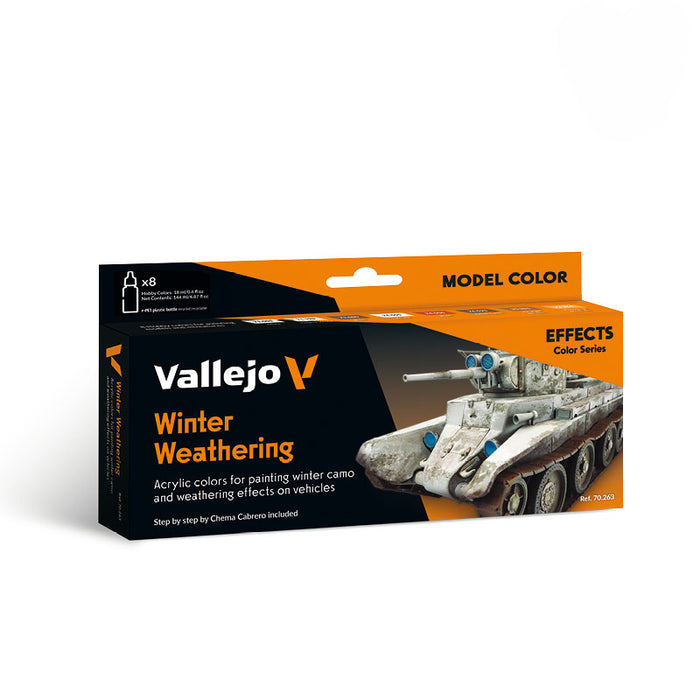 Vallejo 70.263 Model Color Winter Weathering 8 Color Acrylic Paint Set