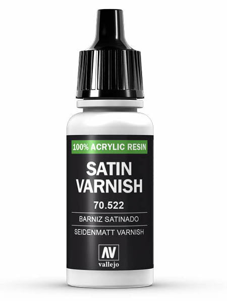 Vallejo 70.522 Acrylic Resin Satin Varnish 17ml Bottle