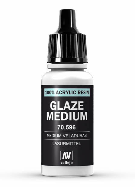 Vallejo 70.596 Medium Glaze 18ml Bottle