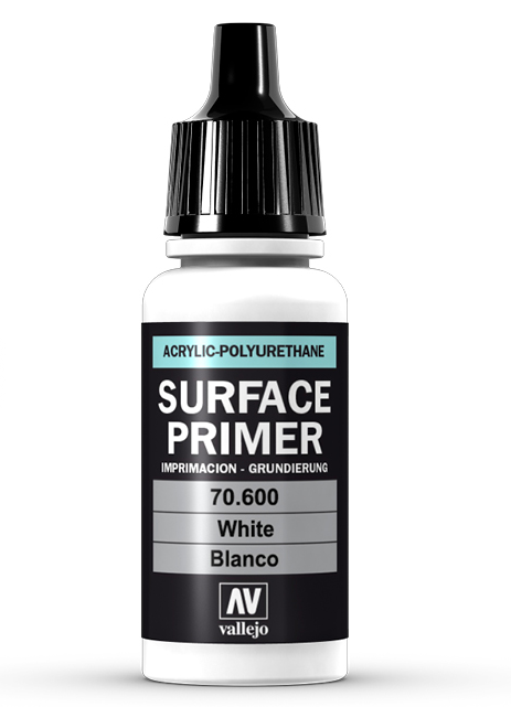 Vallejo 70.600 White Waterbased Surface Primer 17ml Bottle