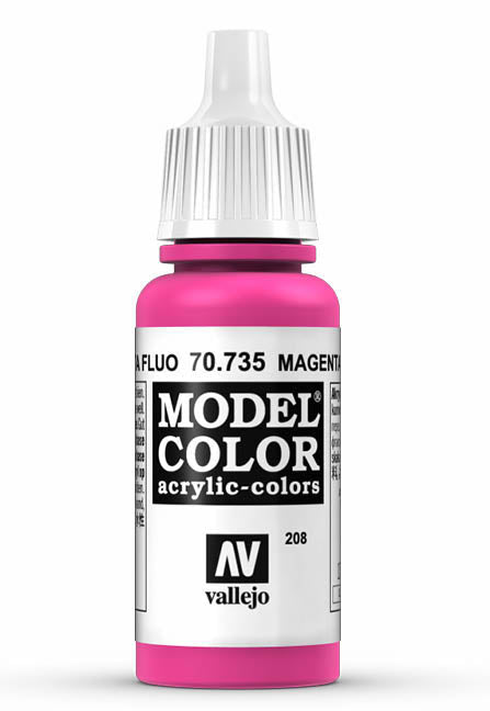 Vallejo 70.735 Magenta Fluorescent Model Color 17ml Bottle