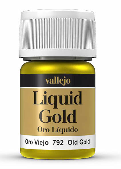 Vallejo 70.792 Metallic Liquid Old Gold Model Color 35ml Bottle