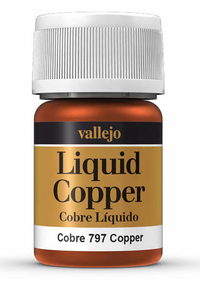 Vallejo Paint 35ml Bottle Metallic Liquid Copper Model Color 