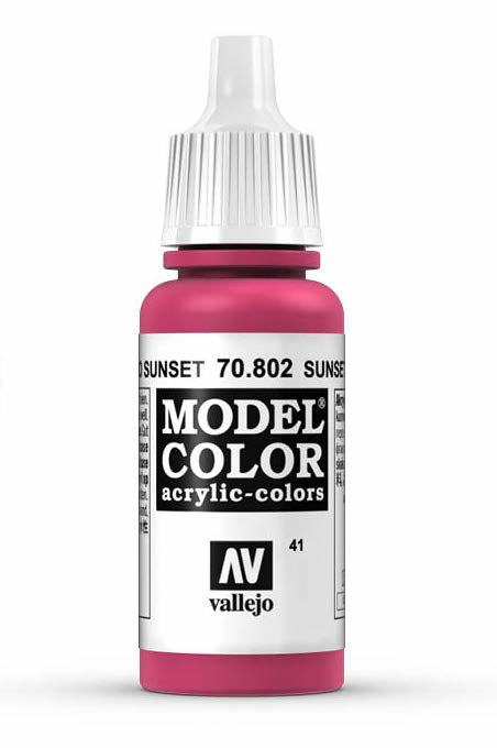 Vallejo 70.802 Sunset Red Model Color 17ml Bottle