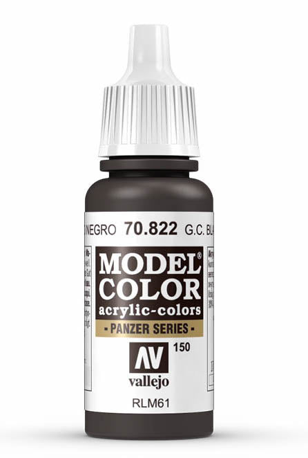 Vallejo 70.822 German Camouflage Black Brown Model Color 17ml Bottle