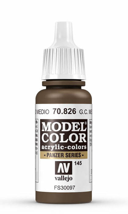 Vallejo 70.826 German Camouflage Medium Brown Model Color 17ml Bottle