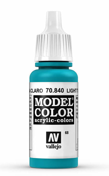 Vallejo 70.840 Light Turquoise Model Color 17ml Bottle