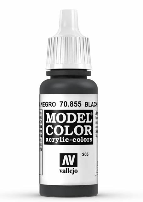 Vallejo 70.855 Black Glaze Model Color 17ml Bottle