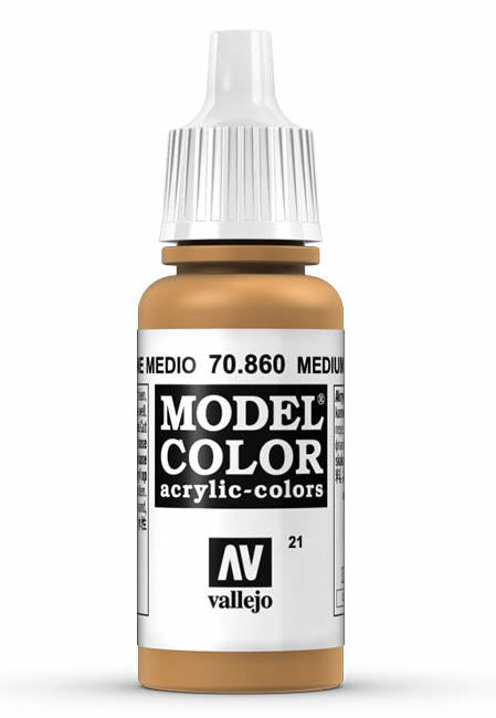 Vallejo 70.860 Medium Fleshtone Model Color 17ml Bottle