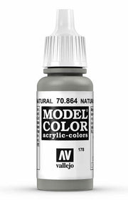 Vallejo 70.864 Natural Steel Model Color 17ml Bottle