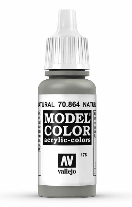 Vallejo 70.864 Natural Steel Model Color 17ml Bottle