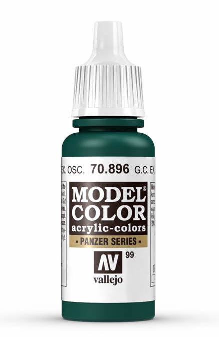 Vallejo 70.896 German Camouflage Extra Dark Green Model Color 17ml Bottle