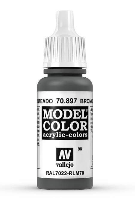 Vallejo 70.897 Bronze Green Model Color 17ml Bottle