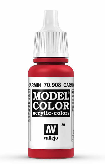Vallejo 70.908 Carmine Red Model Color 17ml Bottle