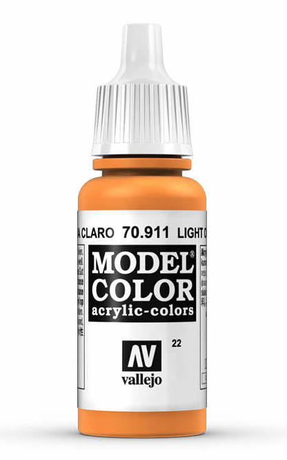 Vallejo 70.911 Light Orange Model Color 17ml Bottle