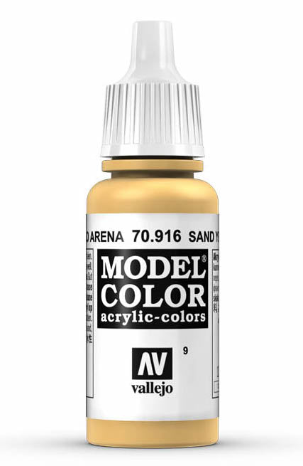 Vallejo 70.916 Sand Yellow Model Color 17ml Bottle