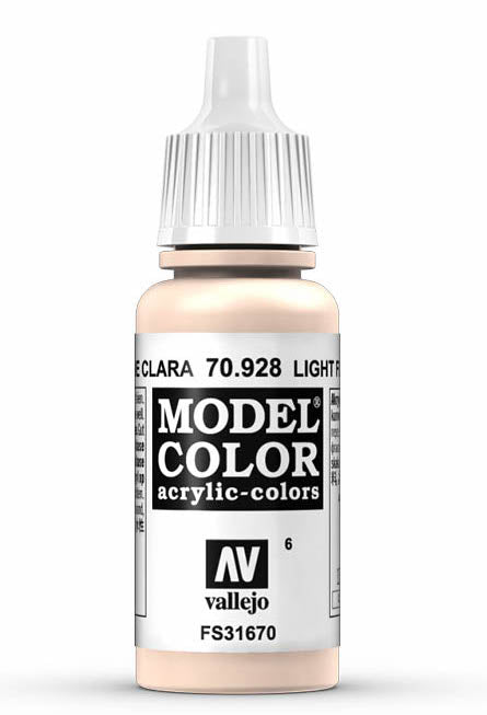 Vallejo 70.928 Light Flesh Model Color 17ml Bottle