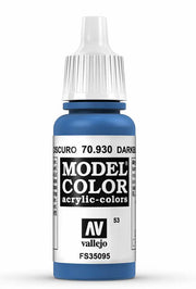Vallejo 70.930 Dark Blue Model Color 17ml Bottle