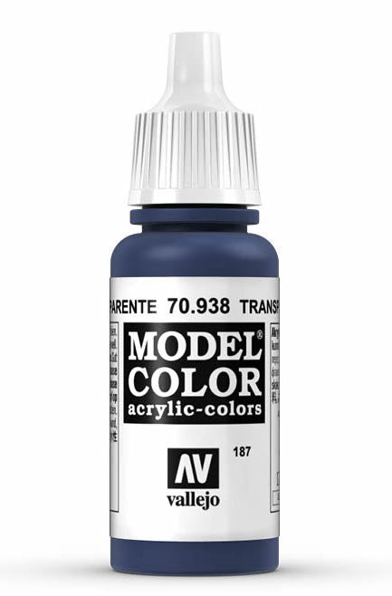 Vallejo 70.938 Transparent Blue Model Color 17ml Bottle