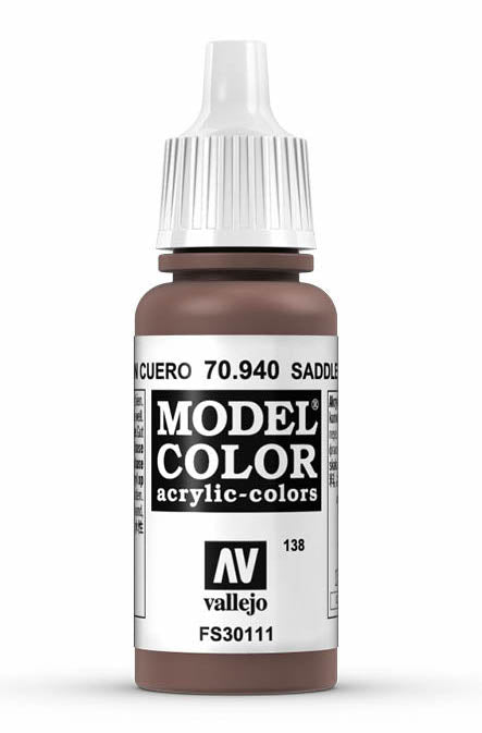 Vallejo 70.940 Saddle Brown Model Color 17ml Bottle
