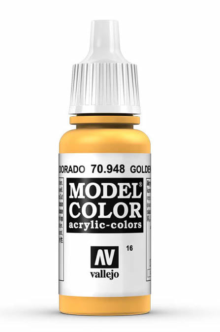 Vallejo 70.948 Golden Yellow Model Color 17ml Bottle