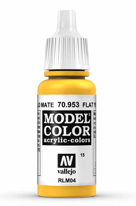 Vallejo 70.953 Flat Yellow Model Color 17ml Bottle