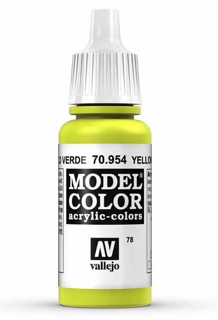 Vallejo 70.954 Yellow Green Model Color 17ml Bottle