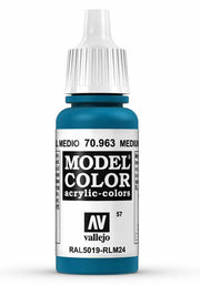 Vallejo 70.963 Medium Blue Model Color 17ml Bottle