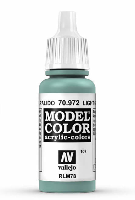Vallejo 70.972 Light Green Blue Model Color 17ml Bottle