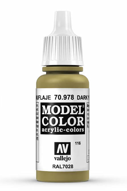 Vallejo 70.978 Dark Yellow Model Color 17ml Bottle
