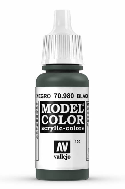 Vallejo 70.980 Black Green Model Color 17ml Bottle