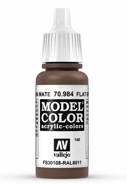 Vallejo 70.984 Flat Brown Model Color 17ml Bottle